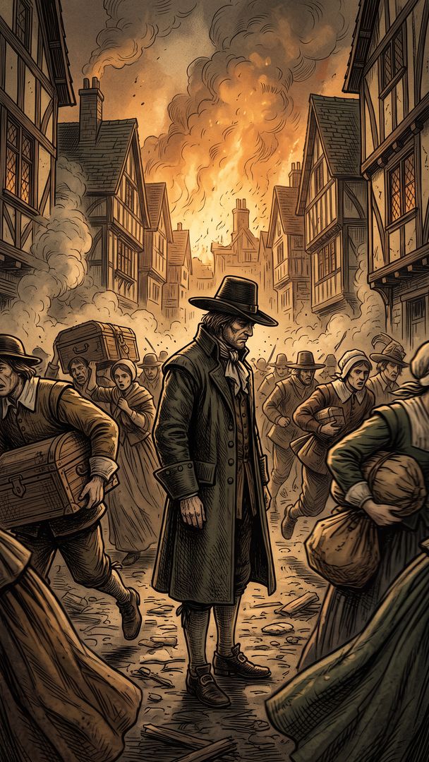 Still from the episode “The Great Fire of London and Pepys's buried cheese”