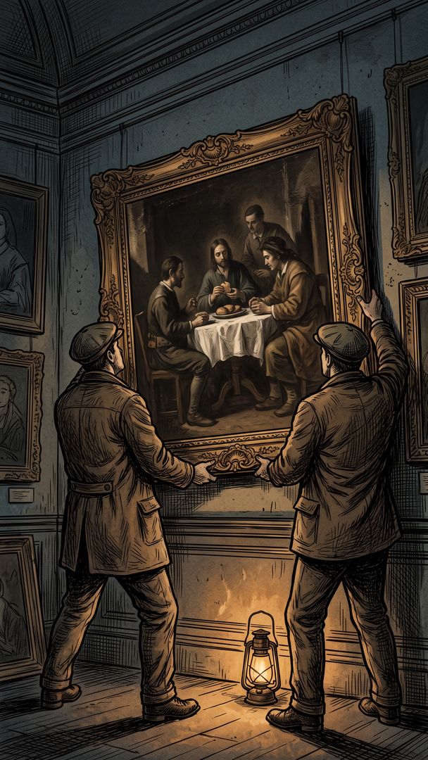 Still from the episode “Han van Meegeren: The Forger Who Fooled Göring”